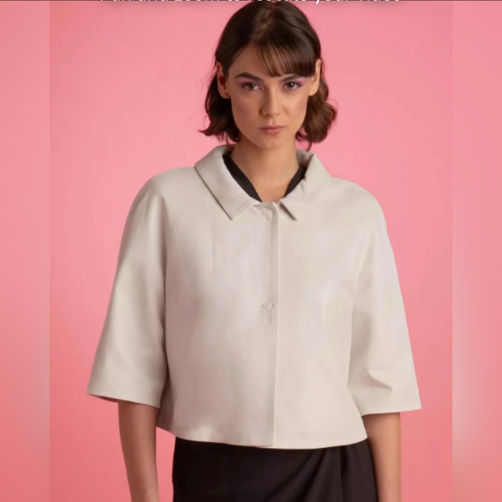 Suprema Italian Leather Crop Jacket